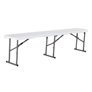 Plastic Folding Bench, 6 ft Portable Bench for Indoor/Outdoor Picnic Party Patio Camping Dining, Foldable V952-SLKZDYDZY6FTUQW6VV0