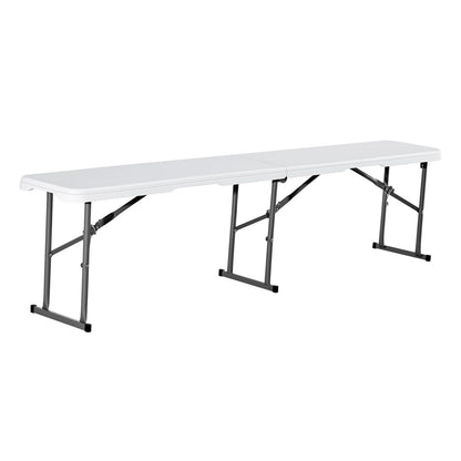 Plastic Folding Bench, 6 ft Portable Bench for Indoor/Outdoor Picnic Party Patio Camping Dining, Foldable V952-SLKZDYDZY6FTUQW6VV0