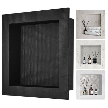 Shower Niche Ready for Tile 40.64 x 40.64 cm, Single Shelf Organizer, Square Corners Wall-inserted Niche V952-SLLYBK1C16YCJHDDFV0