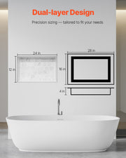 Shower Niche 40.6 x 71.1 x 10.2 cm Recessed Wall Shelf for Bathroom V952-SLLYBK2C16IN1T8NP001V0