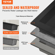 Shower Niche Ready for Tile 40.64 x 81.28 cm, Double Shelf Organizer, Square Corners Wall-inserted Niche V952-SLLYBK2C16YCZ39ANV0