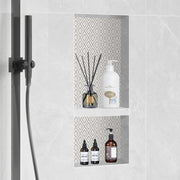 Shower Niche Ready for Tile 40.64 x 81.28 cm, Double Shelf Organizer, Square Corners Wall-inserted Niche V952-SLLYBK2C16YCZ39ANV0