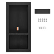 Shower Niche Ready for Tile 40.64 x 81.28 cm, Double Shelf Organizer, Square Corners Wall-inserted Niche V952-SLLYBK2C16YCZ39ANV0