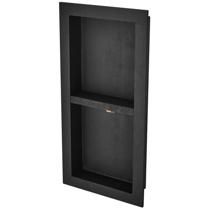 Shower Niche Ready for Tile 40.64 x 81.28 cm, Double Shelf Organizer, Square Corners Wall-inserted Niche V952-SLLYBK2C16YCZ39ANV0