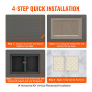Shower Niche Ready for Tile 40.64 x 60.96 cm, 16 x 24 inch Double Shelf Organizer, Square Corners V952-SLLYBK2C17YCR2AE8V0