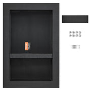 Shower Niche Ready for Tile 40.64 x 60.96 cm, 16 x 24 inch Double Shelf Organizer, Square Corners V952-SLLYBK2C17YCR2AE8V0