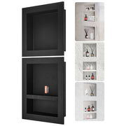 Shower Niche Ready for Tile 40.64x40.64cm & 40.64x50.8cm, Triple Shelf, Square Corners Wall-inserted Niche V952-SLLYBK3C16YCJMSU0V0