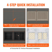 Shower Niche Ready for Tile 40.64x40.64cm & 40.64x50.8cm, Triple Shelf, Square Corners Wall-inserted Niche V952-SLLYBK3C16YCJMSU0V0