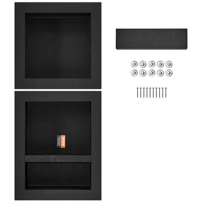 Shower Niche Ready for Tile 40.64x40.64cm & 40.64x50.8cm, Triple Shelf, Square Corners Wall-inserted Niche V952-SLLYBK3C16YCJMSU0V0
