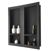 Shower Niche 40.6 x 81.3 + 40.6 x 81.3 cm Recessed Wall Shelf Bathroom V952-SLLYBK4C16INFBXDC001V0
