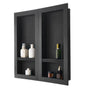 Shower Niche 40.6 x 81.3 + 40.6 x 81.3 cm Recessed Wall Shelf Bathroom V952-SLLYBK4C16INFBXDC001V0