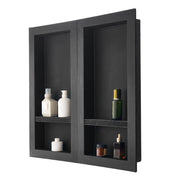 Shower Niche 40.6 x 81.3 + 40.6 x 81.3 cm Recessed Wall Shelf Bathroom V952-SLLYBK4C16INFBXDC001V0