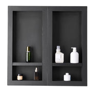 Shower Niche 40.6 x 81.3 + 40.6 x 81.3 cm Recessed Wall Shelf Bathroom V952-SLLYBK4C16INFBXDC001V0