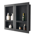 Shower Niche 40.6 x 61+40.6 x 61 cm Recessed Wall Organizer Bathroom V952-SLLYBK4C16INUI9XP001V0