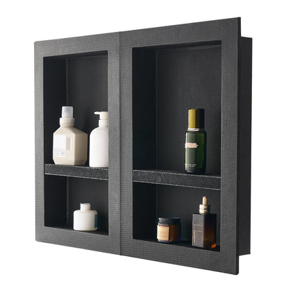 Shower Niche 40.6 x 61+40.6 x 61 cm Recessed Wall Organizer Bathroom V952-SLLYBK4C16INUI9XP001V0