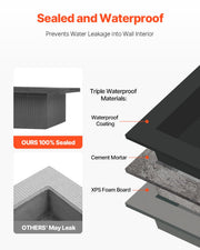 Shower Niche 40.6 x 61+40.6 x 61 cm Recessed Wall Organizer Bathroom V952-SLLYBK4C16INUI9XP001V0