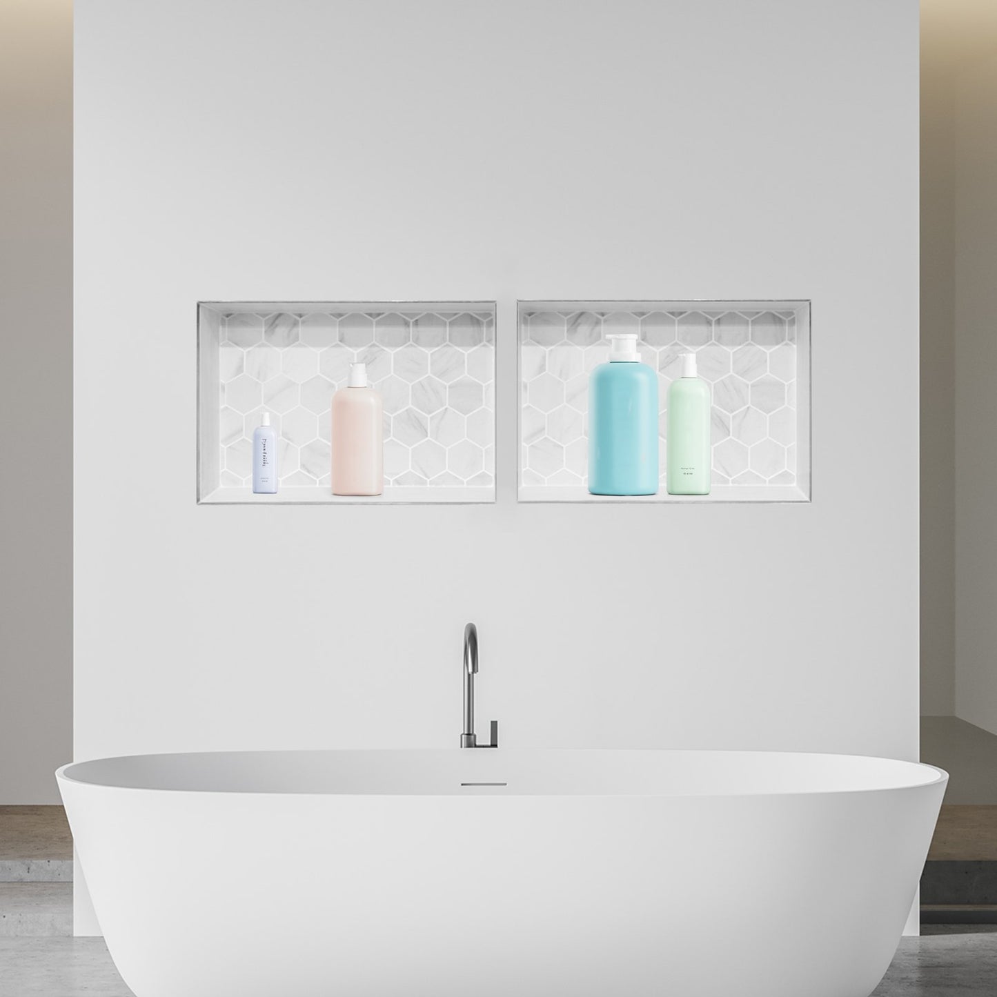 Shower Niche 40.6 x 61+40.6 x 61 cm Recessed Wall Organizer Bathroom V952-SLLYBK4C16INUI9XP001V0