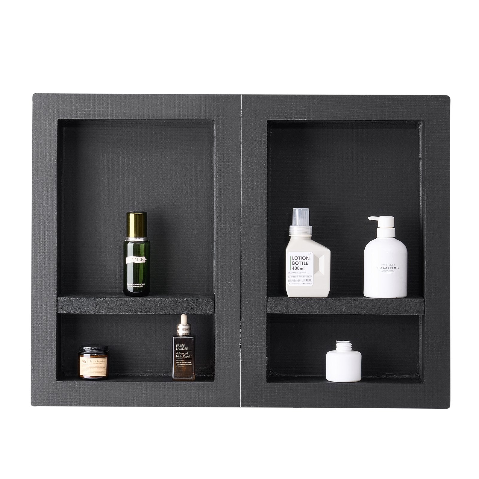 Shower Niche 40.6 x 61+40.6 x 61 cm Recessed Wall Organizer Bathroom V952-SLLYBK4C16INUI9XP001V0