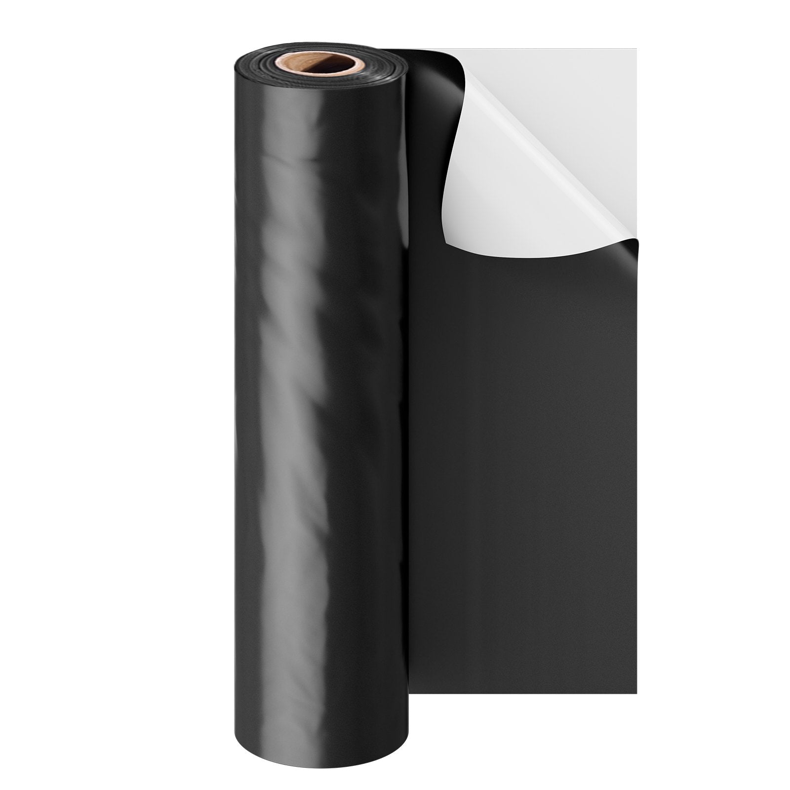 6Mil Plastic Sheeting Roll 10 x 100 FT Heavy Duty Film Black & White V952-SLM10FT100FTDQBDCV0