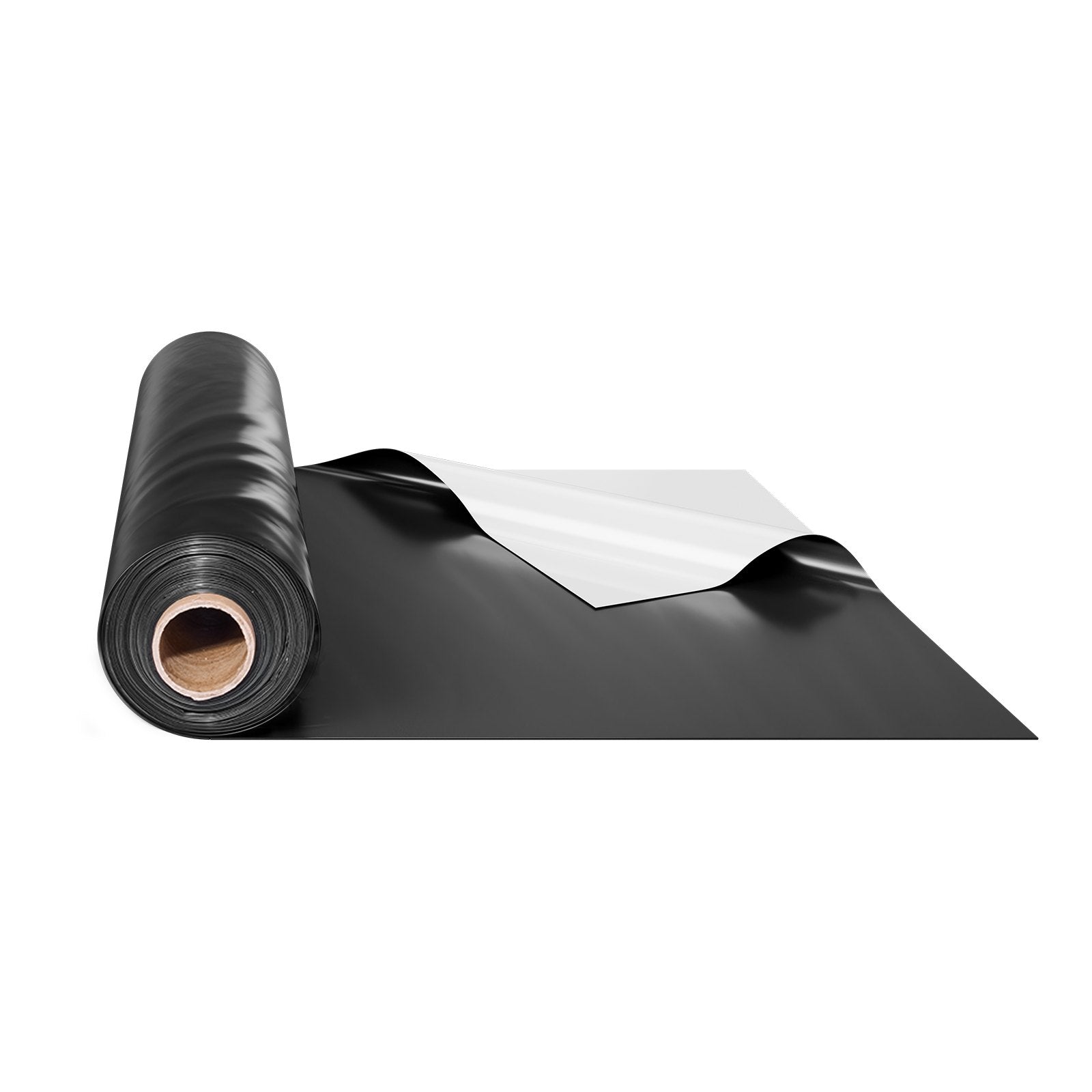 6Mil Plastic Sheeting Roll 10 x 100 FT Heavy Duty Film Black & White V952-SLM10FT100FTDQBDCV0