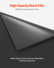 6Mil Plastic Sheeting Roll 24 x 100 FT Heavy Duty Polyethylene Black V952-SLM24FT100FTKVEHIV0