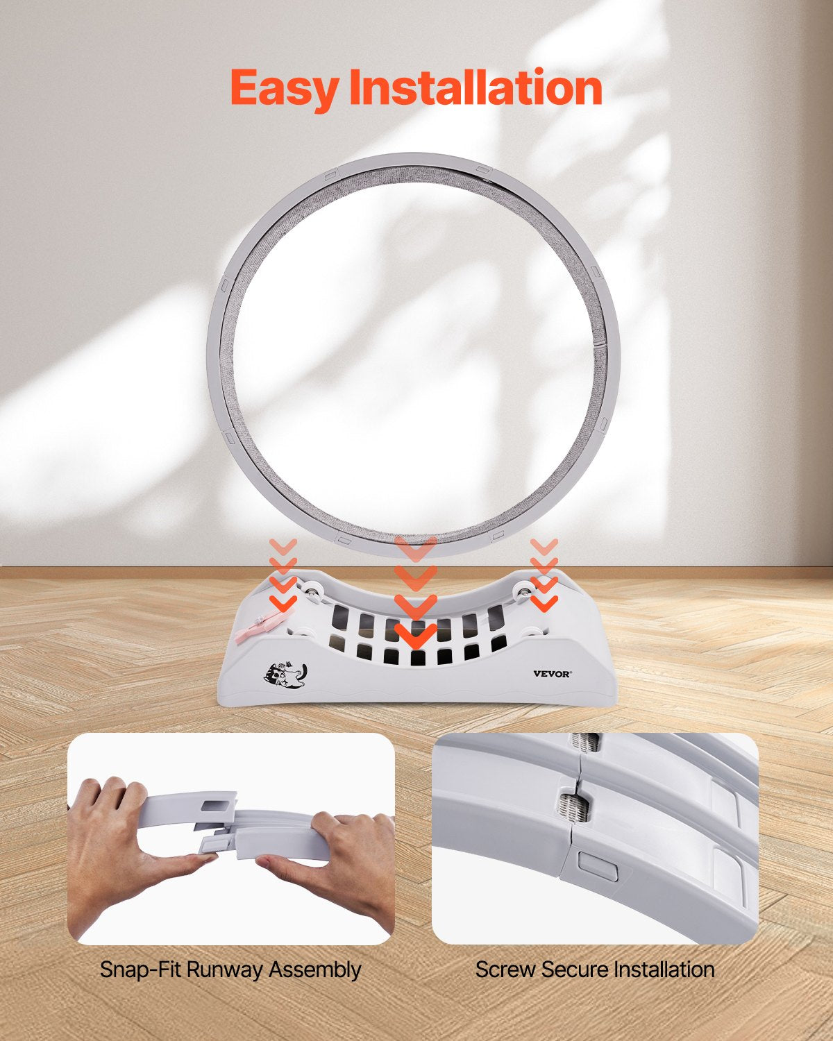 Cat Exercise Wheel, 31.5 in, Large Cat Running Wheel with Secure Brake & Carpeted Runway, Quiet Operation Cat V952-SLMPBJBSPP31K33DZV0