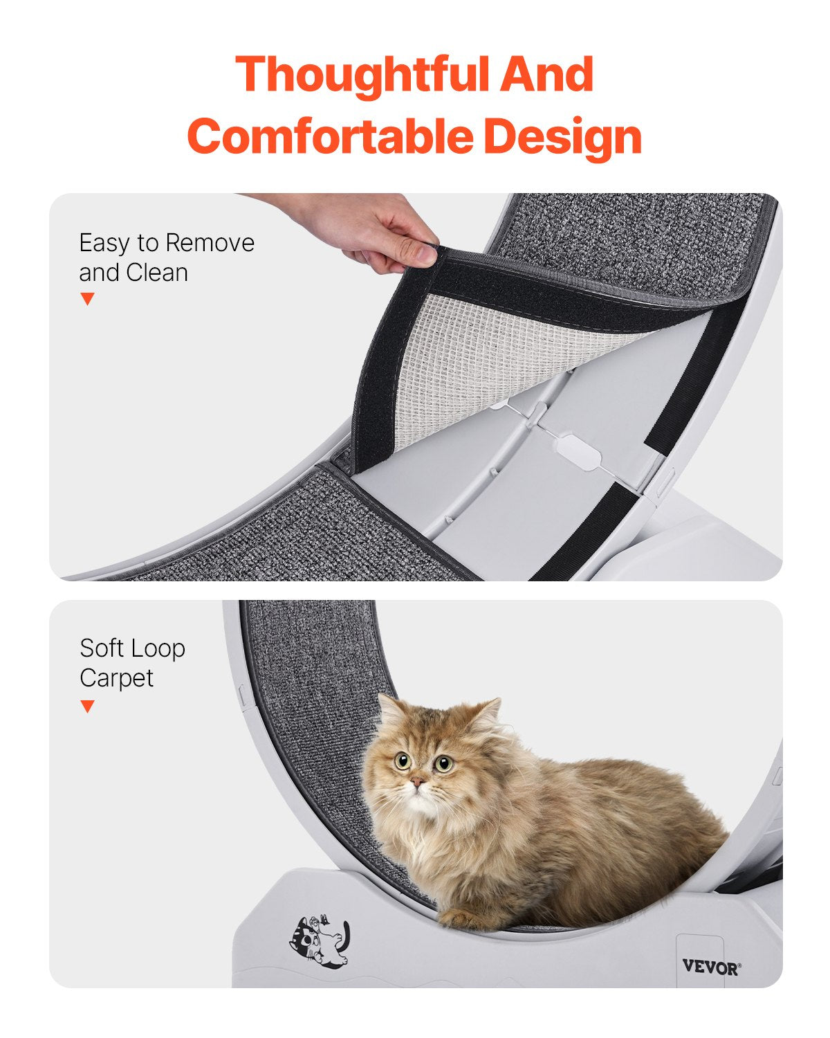 Cat Exercise Wheel, 31.5 in, Large Cat Running Wheel with Secure Brake & Carpeted Runway, Quiet Operation Cat V952-SLMPBJBSPP31K33DZV0