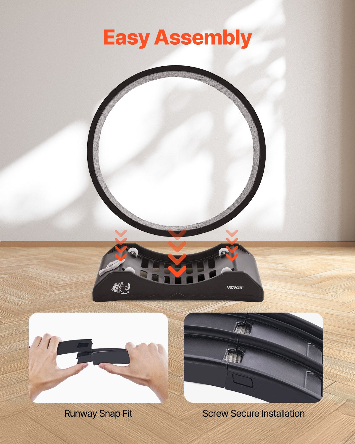 Cat Exercise Wheel, 31.5 in, Large Cat Running Wheel with Secure Brake & Carpeted Runway, Quiet Operation Cat V952-SLMPBJHSPP315IBR5V0