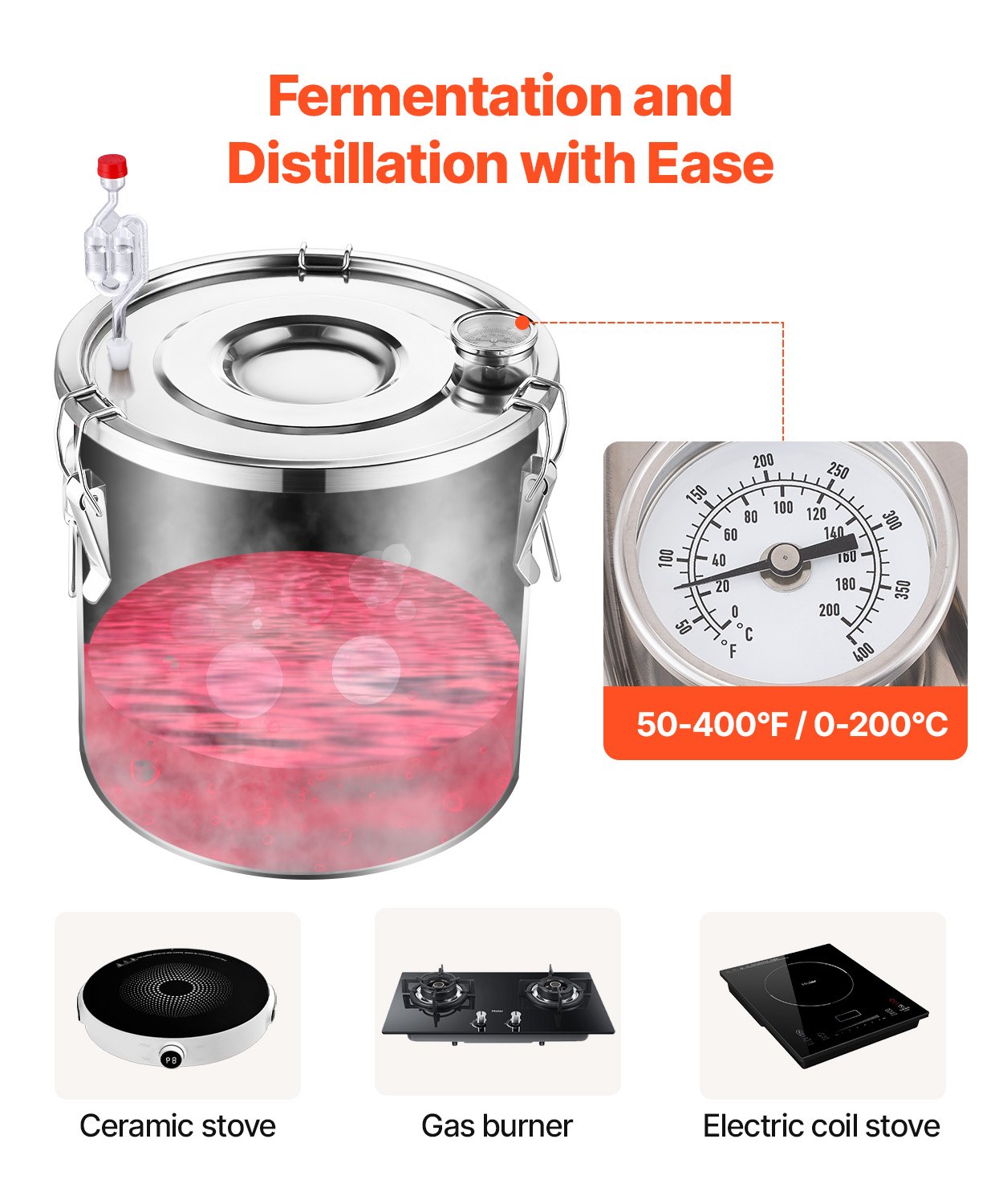 Moonshine Still Water Alcohol Distiller 13.2Gal w/Thumper Keg & Water Pump V952-SLNTZLQYS132J2YX9V3