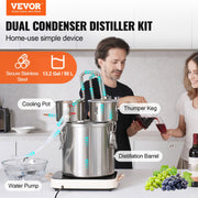 Moonshine Still Water Alcohol Distiller 13.2Gal w/Thumper Keg & Water Pump V952-SLNTZLQYS132KEQNIV3