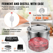 Moonshine Still Water Alcohol Distiller 3Gal w/ Water Pump Stainless Steel V952-SLNTZLQYS35LKMGUCV3