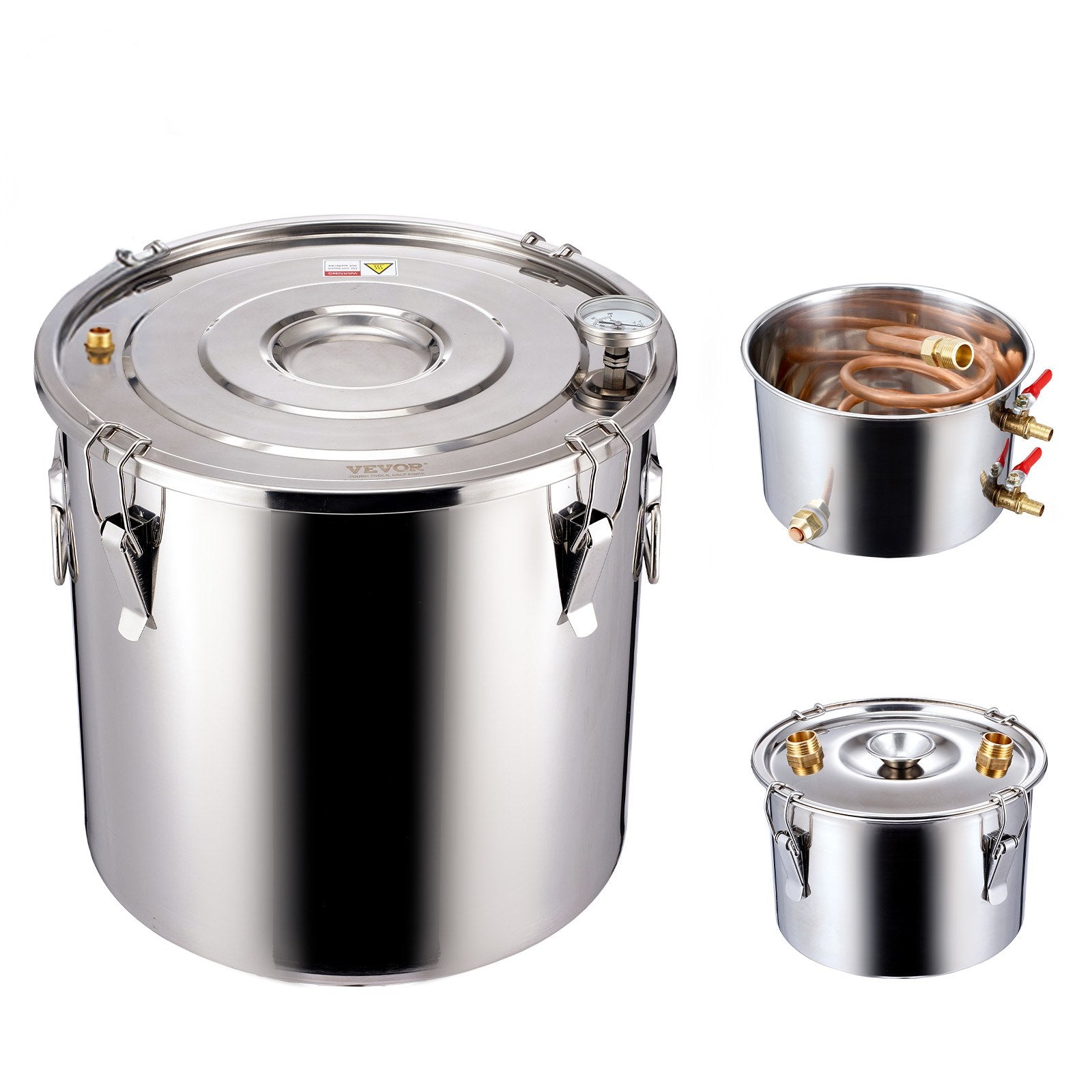 Moonshine Still Water Alcohol Distiller 3Gal w/Thumper Keg & 8W Water Pump V952-SLNTZLQYS3JL217POV3