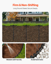Landscape Edging, 3000 x 4 cm Plastic Garden Border Edging with 120 Spikes, No Dig, Flexible Lawn Edgings V952-SLPZ100FT15I7OUMN001V0