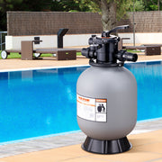 Sand Filter, 16-inch, 406.4mm, Up to 35 GPM Flow Rate, Above Inground Swimming Pool Sand Filter System with V952-SLQYC1635GPM7QADPV0