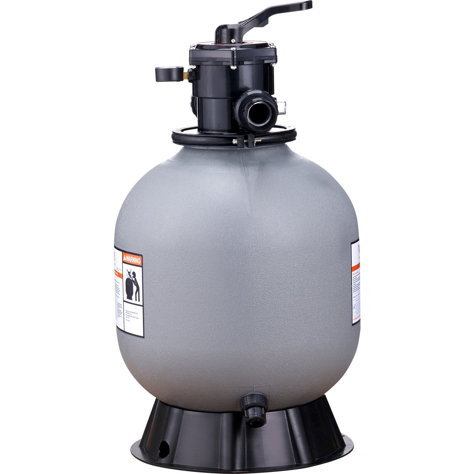 Sand Filter, 19-inch, 482.6mm, Up to 45 GPM Flow Rate, Above Inground Swimming Pool Sand Filter System with V952-SLQYC1945GPM76BDMV0