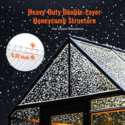5 Pack Polycarbonate Greenhouse Panels 2' X 4' X 0.32'' Roof Sheets V952-SLWDBBSTM4FTWDFTVV0