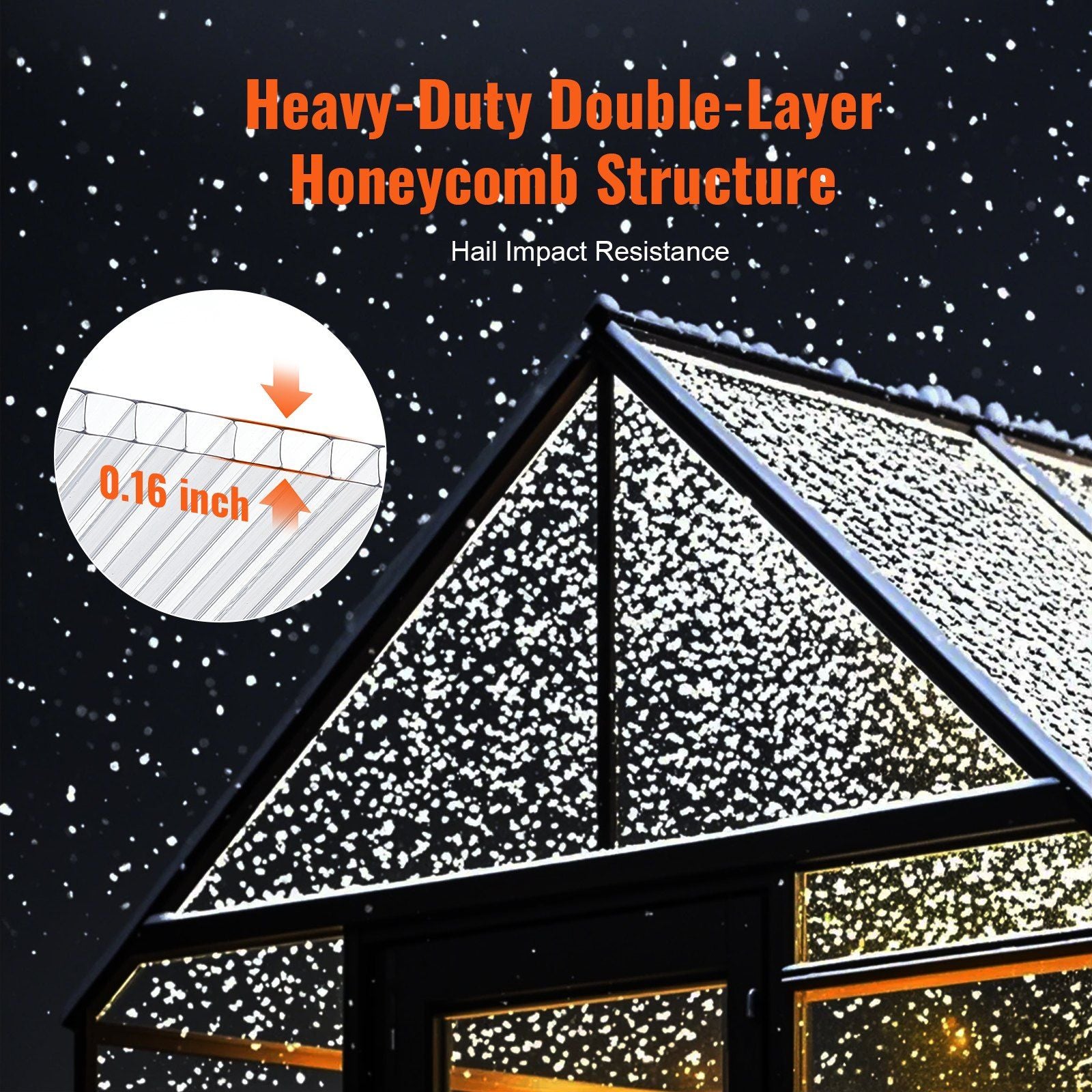 6 Pack Polycarbonate Greenhouse Panels, 3.96' x 1.98' x 0.157" Roof Panels Sheets, Waterproof UV Protected V952-SLWDBBSTM6J03UTBJV0