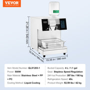Commercial Snowflake Ice Machine, 397LBS/24H Snowflake Ice Maker, Stainless Steel Ice Shaver Machine, V952-SLXNBJCMYJP1SWA5FV3