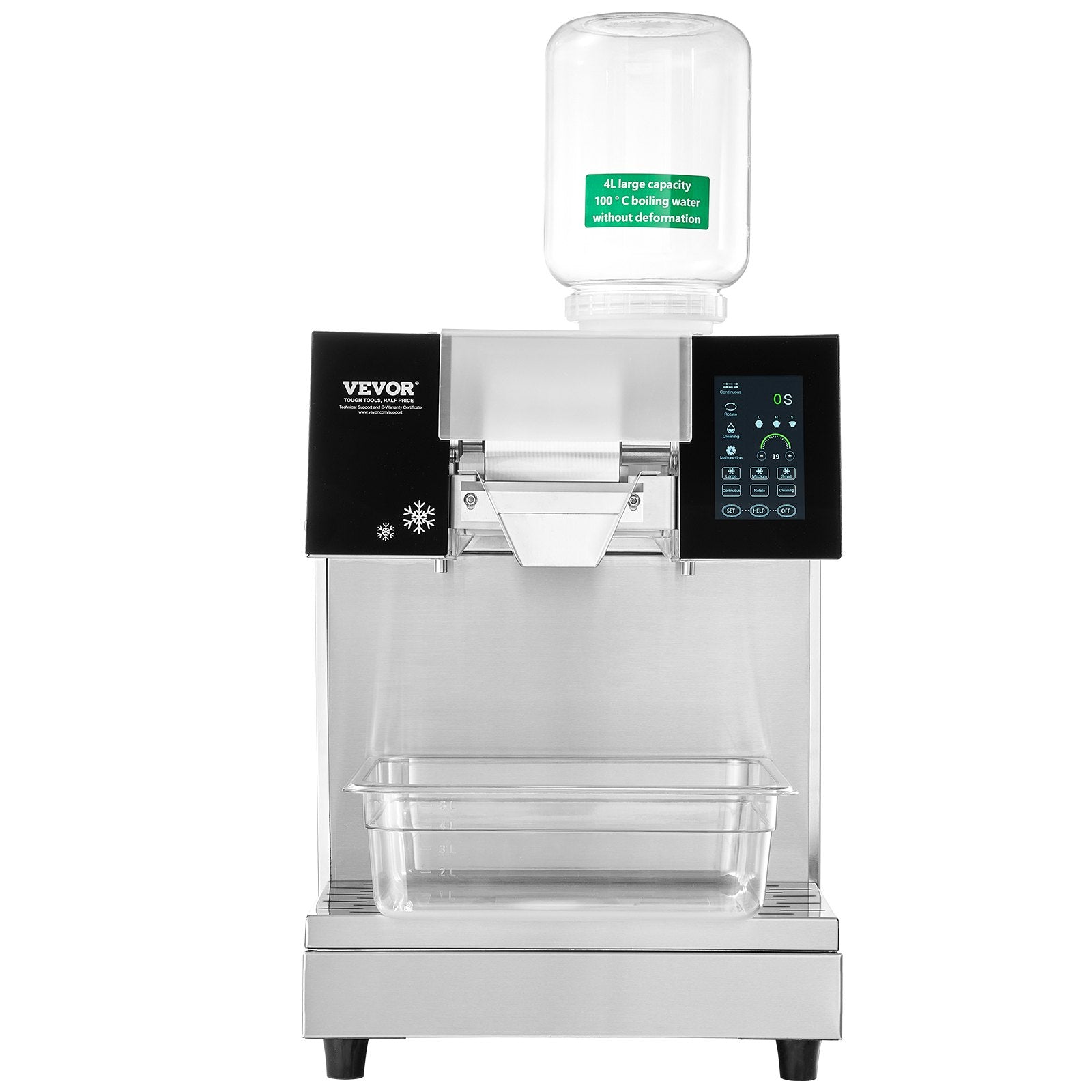 Commercial Snowflake Ice Machine, 397LBS/24H Snowflake Ice Maker, Stainless Steel Ice Shaver Machine, V952-SLXNBJCMYJP1SWA5FV3