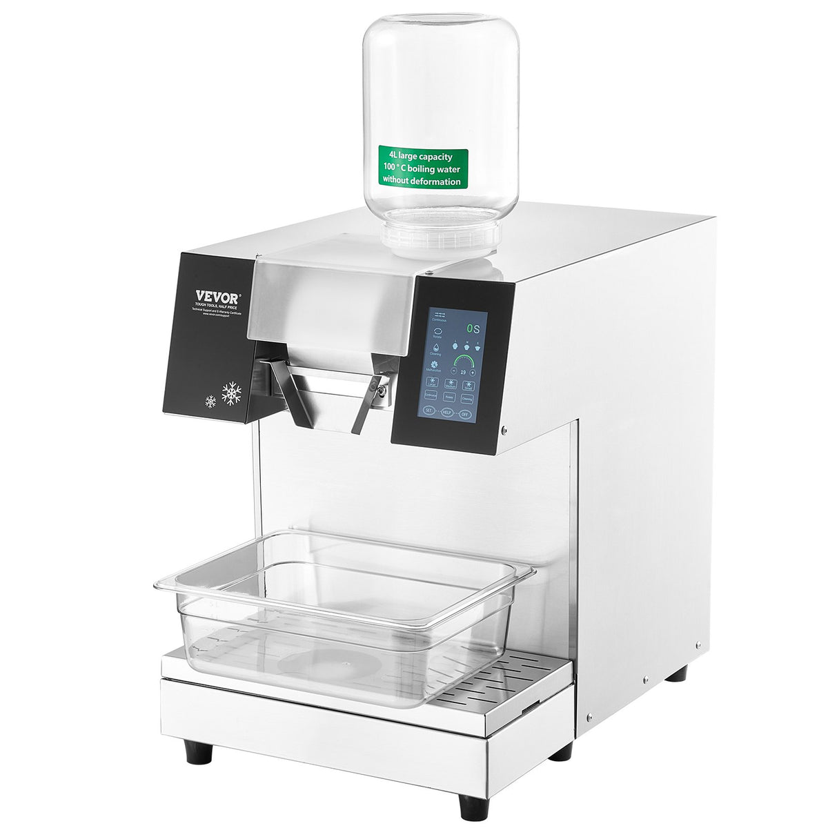 Commercial Snowflake Ice Machine, 397LBS/24H Snowflake Ice Maker, Stainless Steel Ice Shaver Machine, V952-SLXNBJCMYJP1SWA5FV3