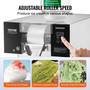 Commercial Snowflake Ice Machine, 385LBS/24H Snowflake Ice Maker, Stainless Steel Ice Shaver Machine, V952-SLXNBJLEDPCMFRQHJV3