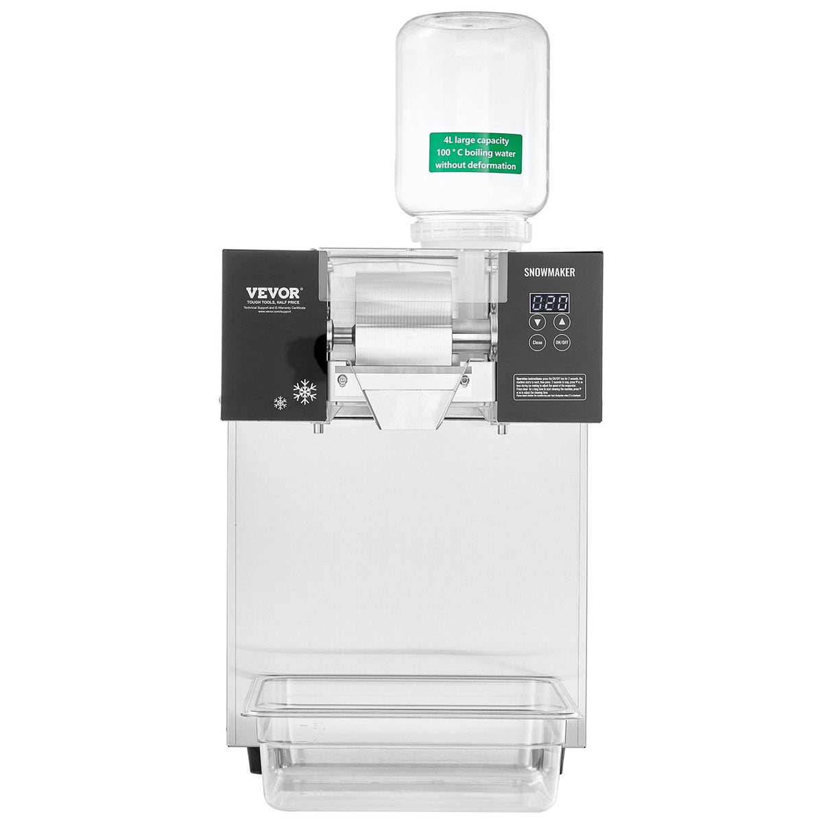 Commercial Snowflake Ice Machine, 385LBS/24H Snowflake Ice Maker, Stainless Steel Ice Shaver Machine, V952-SLXNBJLEDPCMFRQHJV3