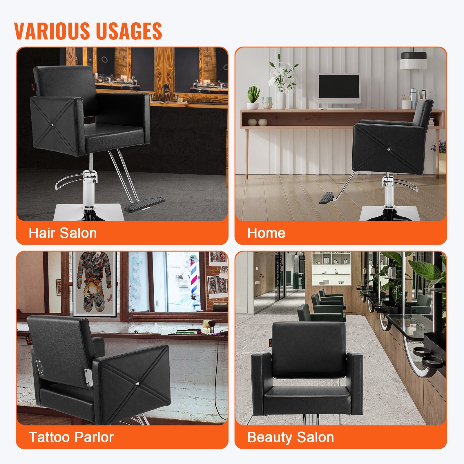 Salon Chair, Barber Chair for Hair Stylist, Styling Chair with Heavy Duty Hydraulic Pump, Swivel Hair Salon V952-SLYZ253143YCZWTDAV0