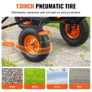 Dump Cart, Poly Garden Dump Cart with Easy to Assemble Steel Frame, Dump Wagon with 2-in-1 Convertible V952-SLZXTC1200B0XEEV4V0
