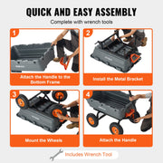 Dump Cart, Poly Garden Dump Cart with Easy to Assemble Steel Frame, Dump Wagon with 2-in-1 Convertible V952-SLZXTC1200B0XEEV4V0
