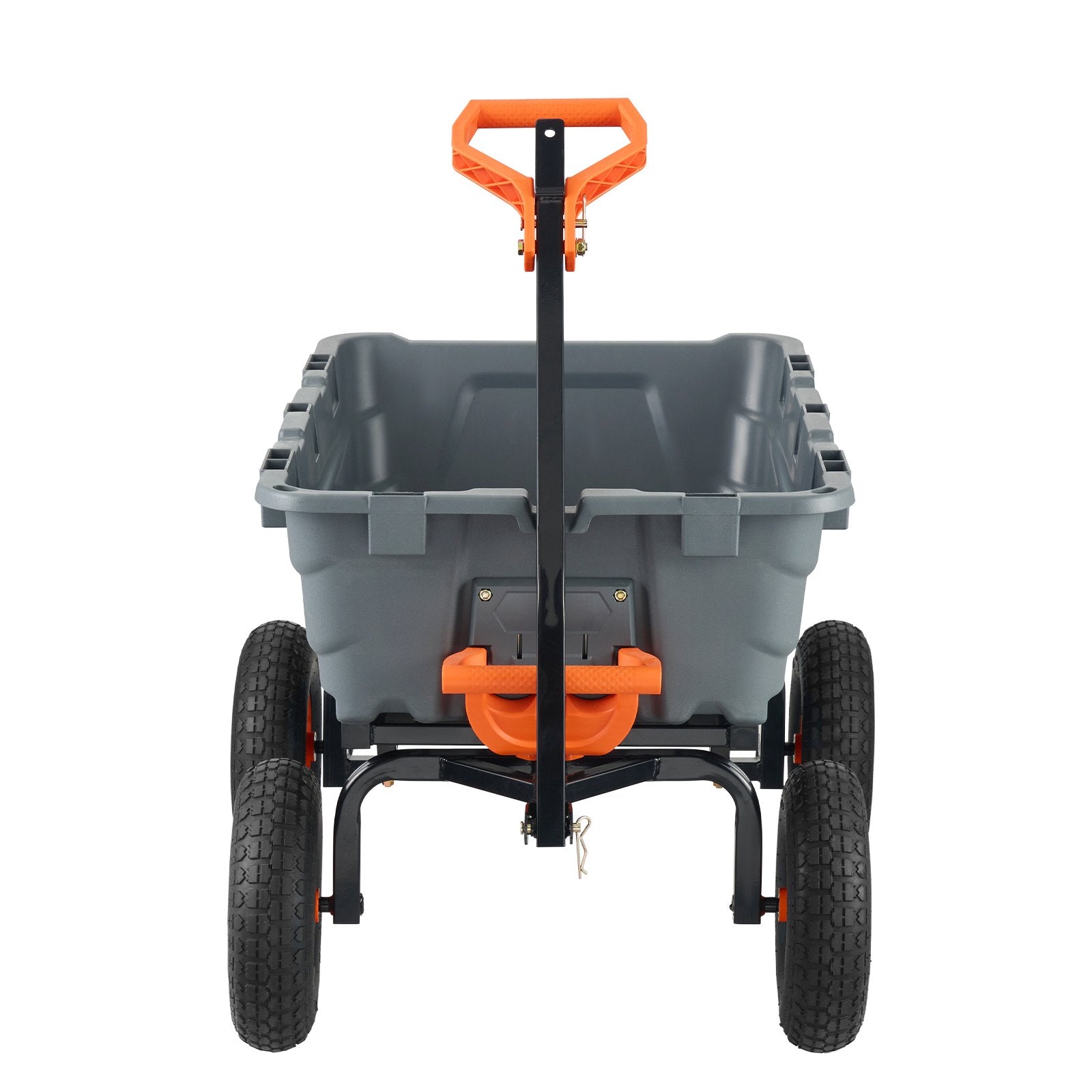 Dump Cart, Poly Garden Dump Cart with Easy to Assemble Steel Frame, Dump Wagon with 2-in-1 Convertible V952-SLZXTC1200B0XEEV4V0