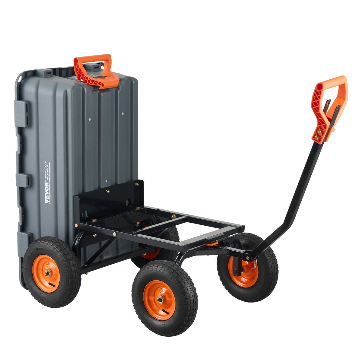 Dump Cart, Poly Garden Dump Cart with Easy to Assemble Steel Frame, Dump Wagon with 2-in-1 Convertible V952-SLZXTC1200B0XEEV4V0