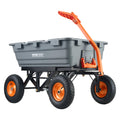 Dump Cart, Poly Garden Dump Cart with Easy to Assemble Steel Frame, Dump Wagon with 2-in-1 Convertible V952-SLZXTC1500B0FP7ZKV0