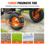 Dump Cart, Poly Garden Dump Cart with Easy to Assemble Steel Frame, Dump Wagon with 2-in-1 Convertible V952-SLZXTC1500B0FP7ZKV0