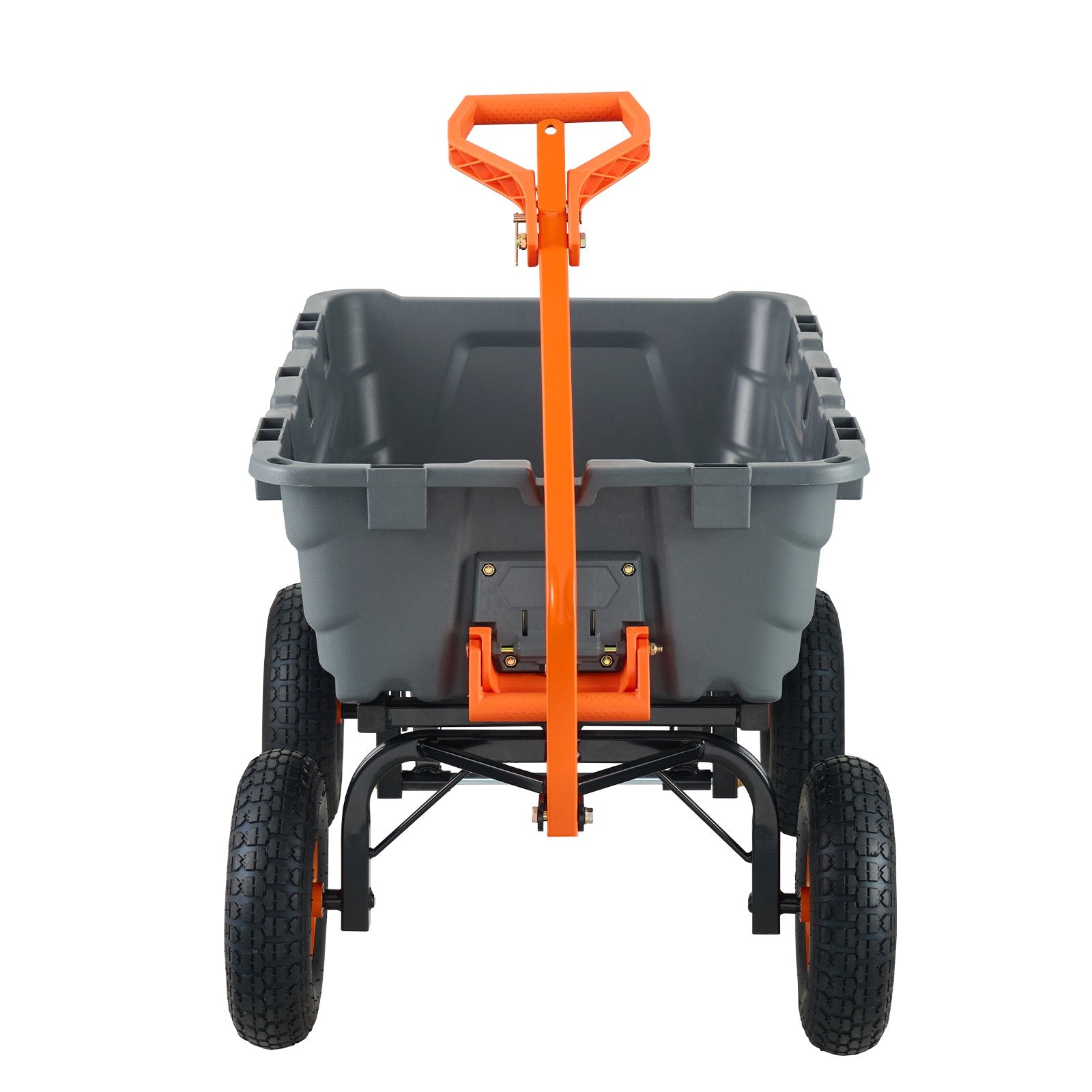 Dump Cart, Poly Garden Dump Cart with Easy to Assemble Steel Frame, Dump Wagon with 2-in-1 Convertible V952-SLZXTC1500B0FP7ZKV0